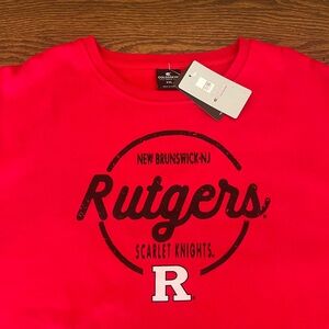NWT Colosseum Men’s Rutgers University Knights Crewneck Sweatshirt Red XXL 2XL